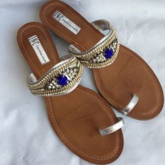INC braesilver Split Toe Casual Slide Sandals - Picture 5 of 6